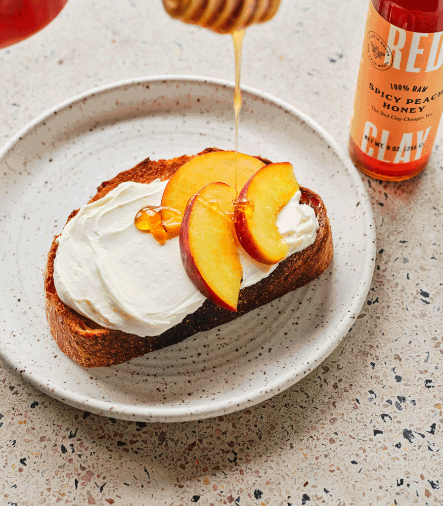 Spicy Peach Honey drizzle