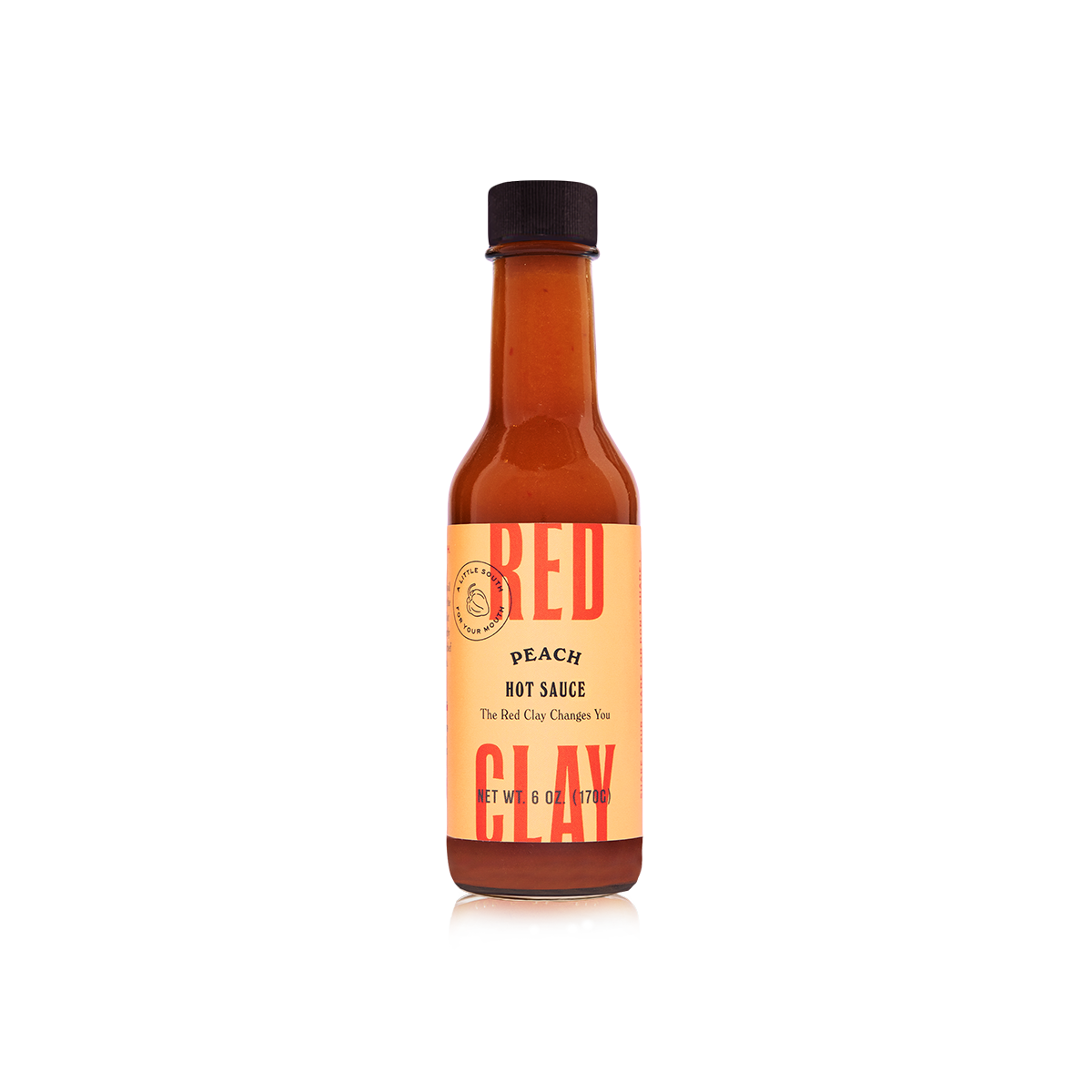Sorghum + Peach Hot Sauce bottle